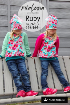 Ebook Sweatshirt Pulli Hoodie Ruby Gr.74/80-158/164